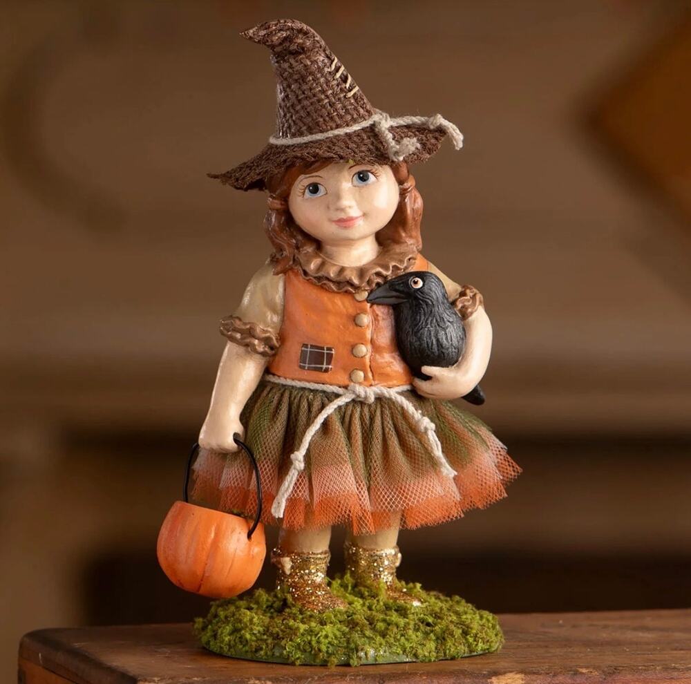 Bethany Lowe Scarecrow Autumn Girl Fall Harvest Figurine NEW